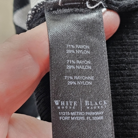 White House Black Market Checked Zippered Cardigan Sweater in Medium - Picture 7 of 8